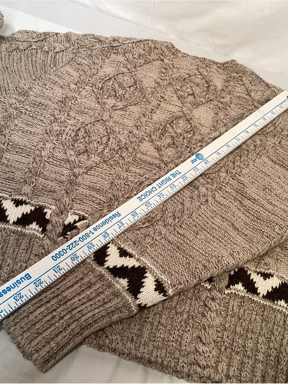 Polo Ralph Lauren Women’s Cable Knit Sweater Aztec Design Trim Size XL - Picture 15 of 15